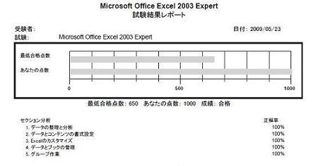 試験結果(Excel)